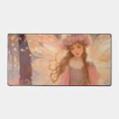 キュートピンクフェアリー絵画ファンタジー デスクマット (正面)