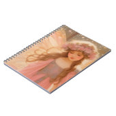 キュートピンクフェアリー絵画ファンタジー ノートブック (左側)