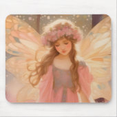 キュートピンクフェアリー絵画ファンタジー マウスパッド (正面)