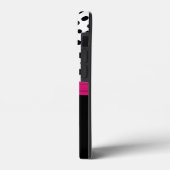 キュートピンクフェイクラインストーンハートと水玉模様 Case-Mate iPhoneケース (裏面 / 左)