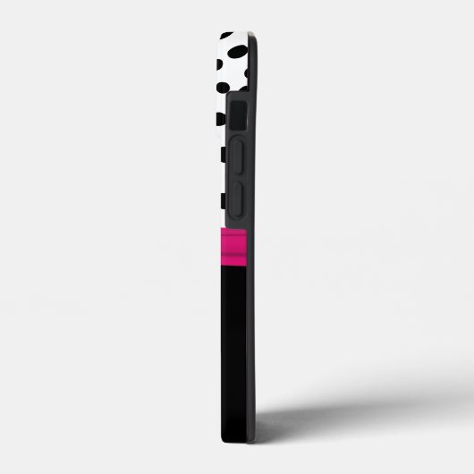 キュートピンクフェイクラインストーンハートと水玉模様 Case-Mate iPhoneケース (裏面 / 左)