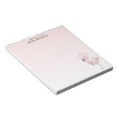 キュートピンクフラミンゴイラストレーション ノートパッド (アングル)