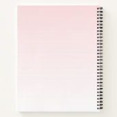 キュートピンクフラミンゴイラストレーション ノートブック (裏面)