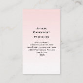 キュートピンクフラミンゴイラストレーション 名刺 (裏面)