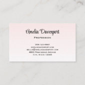 キュートピンクフラミンゴイラストレーション 名刺 (裏面)