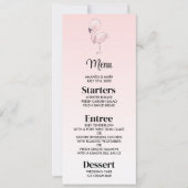 キュートピンクフラミンゴイラストレーション 招待状 (正面)