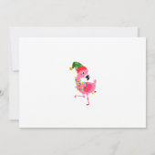 キュートピンクフラミンゴクリスマスパーティの招待状 招待状 (裏面)