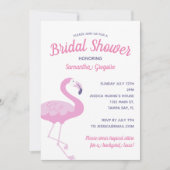 キュートピンクフラミンゴトロピカルサマーブライダルシャワー 招待状 (正面)