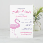 キュートピンクフラミンゴトロピカルサマーブライダルシャワー 招待状 (スタンド正面)