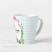 キュートピンクフラミンゴトロピカルテーマ カフェラテマグ (右アングル)