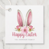 キュートピンクフローラバニー耳ハッピーイースター フェイバータグ (正面)