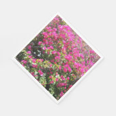 キュートピンクブーゲンビラブッシュプリント紙ナプキンス スタンダードランチョンナプキン (角)