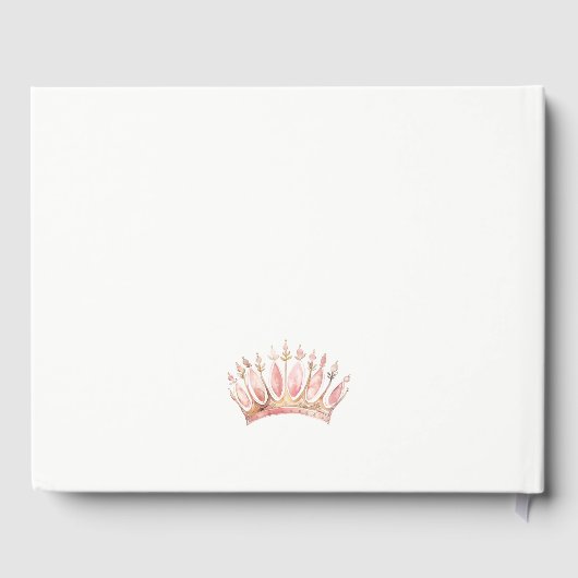 キュートピンクプリンセスクラウンティアラフローラ誕生日 ゲストブック (裏面)