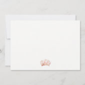 キュートピンクプリンセスクラウンティアラフローラ誕生日 ノートカード (裏面)