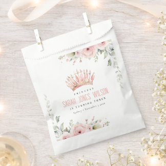 キュートピンクプリンセスクラウンティアラフローラ誕生日 フェイバーバッグ