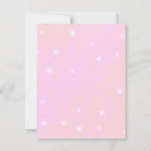 キュートピンクプリンセス誕生日フラットサンキューカード サンキューカード (裏面)