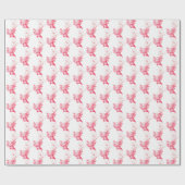キュートピンクベビーアキソトロルウォーター色 ラッピングペーパー (フラット)