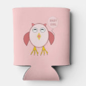 キュートピンクベビーガールフクロウクーラーボックス 缶クーラー (裏面)