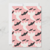 キュートピンクホラーワンハロウィーン誕生日招待状 招待状 (裏面)