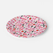 キュートピンクボウズ紙プレート ペーパープレート (アングル)
