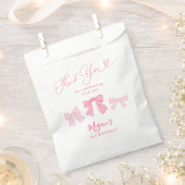 キュートピンクボウズ誕生日パーティー フェイバーバッグ (クリップ留めされた状態)