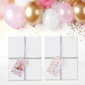 キュートピンクボウ女性のカーボーイブーツウエスタンコケット ギフトタグ