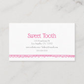 キュートピンクミニマリストケーキベーカリー 図解入りの、写真付きの 名刺 (裏面)