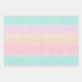 キュートピンクミントパープル棒つきキャンデー小さな女の子 ラッピングペーパーシート (正面3)