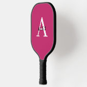 キュートピンクモノグラム名+イニシャル ピックルボールラケット (左)