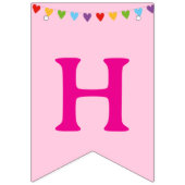 キュートピンクユニコーンガーリー誕生日マジカルパーティー バンティングフラッグ (第2の旗)