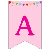 キュートピンクユニコーンガーリー誕生日マジカルパーティー バンティングフラッグ (第3の旗)