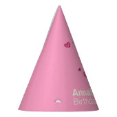 キュートピンクユニコーンガール誕生日 パーティーハット (左)