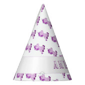 キュートピンクユニコーンパターン子供の誕生日 パーティーハット (左)