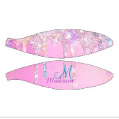 キュートピンクユニコーンレインボーグリッタードリップ ミニバスケットボール (パネル)