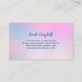 キュートピンクユニコーンレインボーグリッタードリップ 名刺 (裏面)