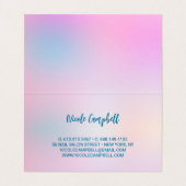 キュートピンクユニコーンレインボーグリッタードリップ 名刺 (内部フラット)