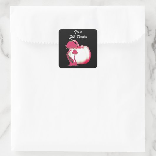 キュートピンクリートカボンプキンハロウィーン秋トアドスツール スクエアシール (バッグ)