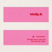 キュートピンクレトロスタッドイヤリングジュエリー表示カード (正面&裏面)