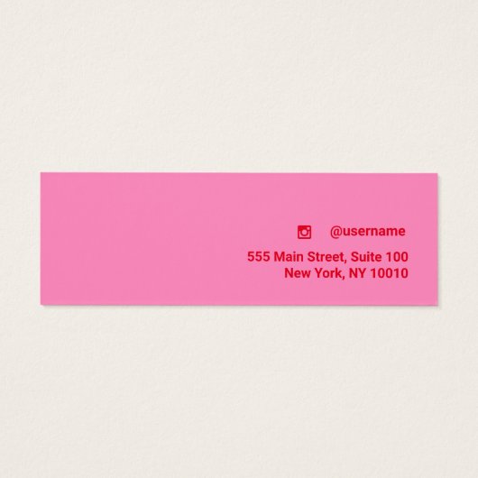 キュートピンクレトロスタッドイヤリングジュエリー表示カード (裏面)