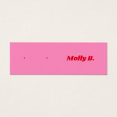 キュートピンクレトロスタッドイヤリングジュエリー表示カード (正面)