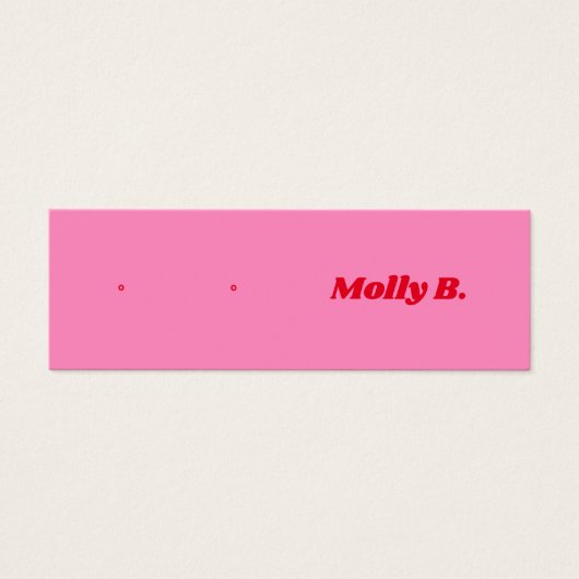 キュートピンクレトロスタッドイヤリングジュエリー表示カード (正面)