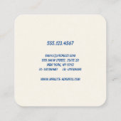 キュートピンクレトロタイポグラフィ スクエア名刺 (裏面)