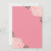 キュートピンクローズベビーシャワー招待状 招待状 (裏面)