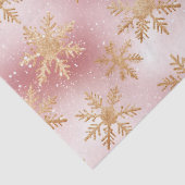 キュートピンクローズ金ゴールドスノーフレークフェスティバルパターン 薄葉紙 (詳細)