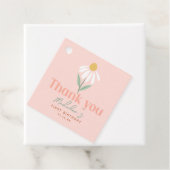 キュートピンクワイルドフラワーデイジーガールズ誕生日 フェイバータグ (インサイチュ)