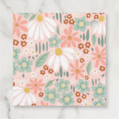 キュートピンクワイルドフラワーデイジーガールズ誕生日 フェイバータグ (裏面)