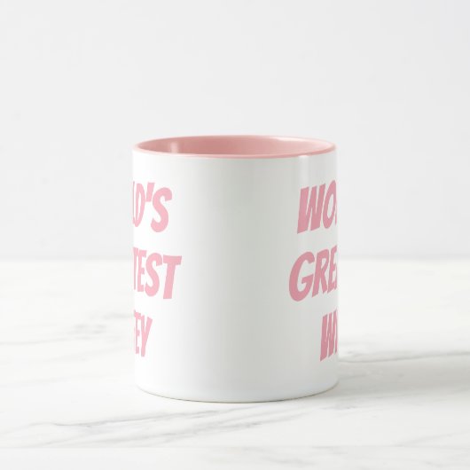 キュートピンクワールド最大ウィフィーことわざ マグカップ (中央)