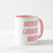 キュートピンクワールド最大ウィフィーことわざ マグカップ (正面右)
