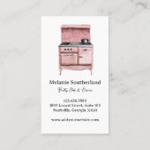 キュートピンクヴィンテージオーブンベーカリー 名刺 (裏面)