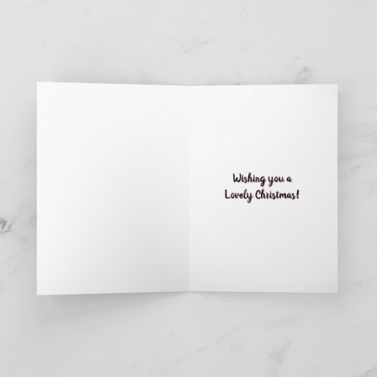 キュートピンク小妖精や小人 | メリークリスマス カード (内部)